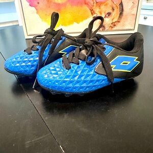 Kids Black and Blue Soccer Cleats